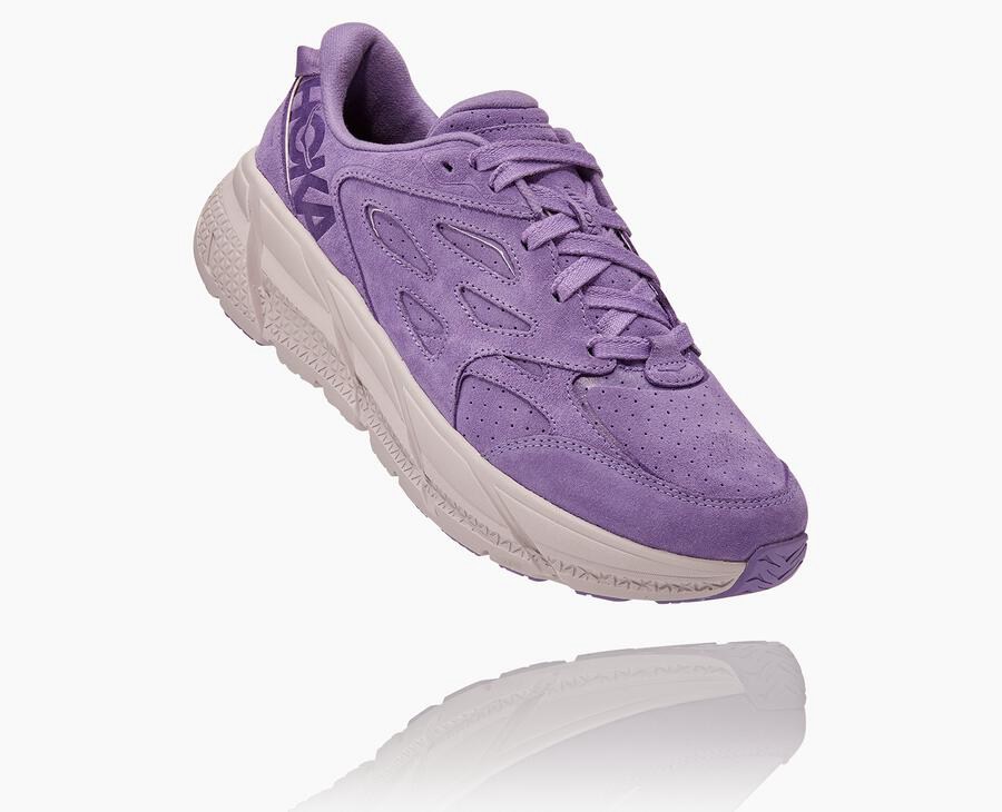 Hoka One One Yürüyüş Ayakkabısı Erkek Mor - Clifton L Suede - HB8692530